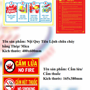 BỘ NỘI QUY TIÊU LỆNH CHỮA CHÁY